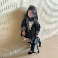 女童外套2025新款秋季男儿童时尚防风防雨两面穿风衣女孩时髦大衣