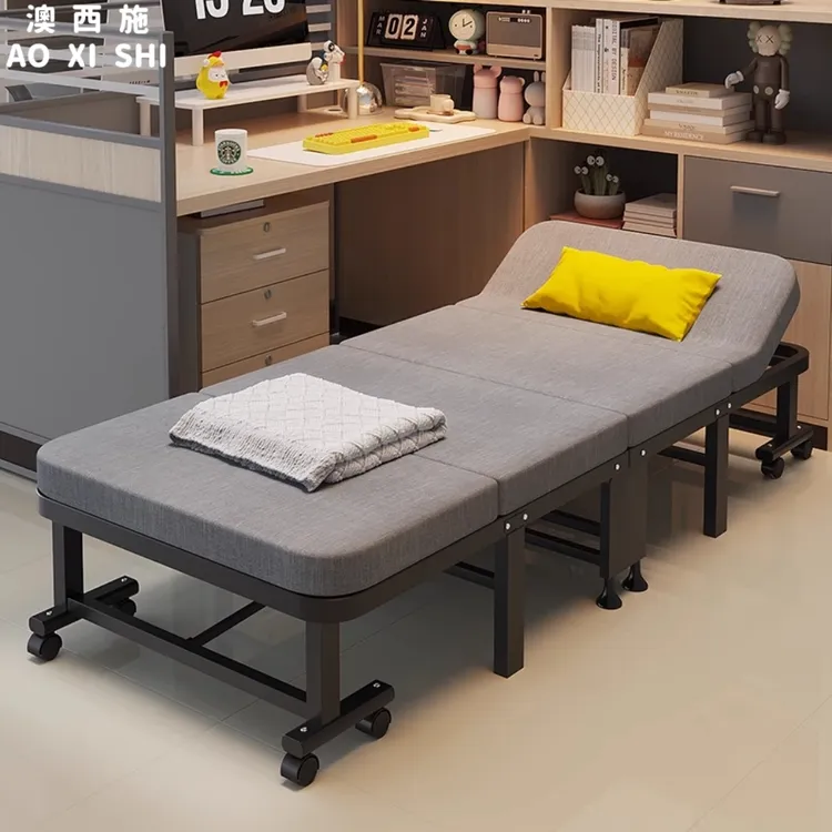澳西施办公室午休折叠床家用简易硬板单人躺椅医院陪护床午睡神器