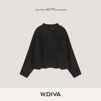 W.Diva【森野】山羊绒舒适透气百搭Row风极简飞行拉链夹克53C212494