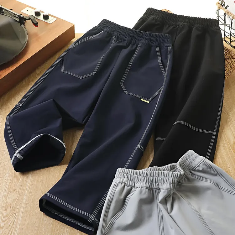 儿童男童工艺登山速童三针运动裤干户外防水耐裤裤大中镰刀P