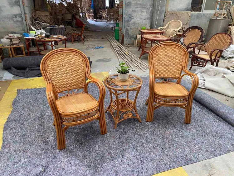 藤王阁品牌藤椅工厂直销手工专业天然真藤源头结实耐用带靠背透气