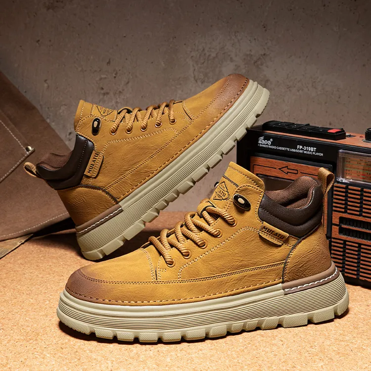 【官方正品】男士增高百搭时尚户外潮流秋冬潮鞋靴子马丁靴