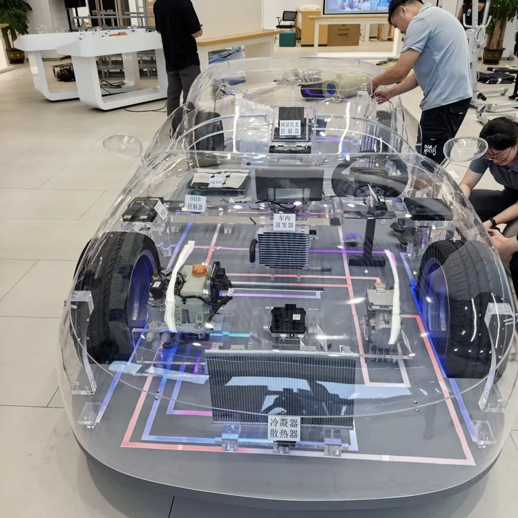 透明亚克力展示汽车模型定制新能源展示汽车模型高度透明有机玻璃