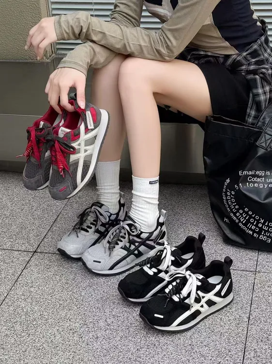 有意思思女鞋“拿铁”时尚鞋子女ins潮牌百搭休闲运动厚底阿甘鞋