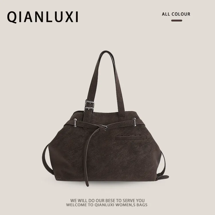 【QIANLUXI/千璐禧】新款时尚大容量托特包包百搭单肩斜挎包通勤包 