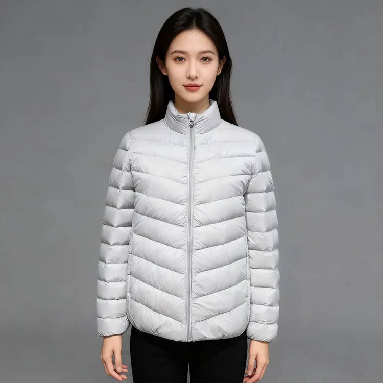 暖频道2025新款625010轻薄时尚立领排骨羽绒服