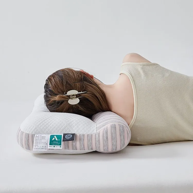 【7天试睡】【保价双11】SPA颈椎舒适枕头助睡眠针织枕羽丝绒柔软不塌