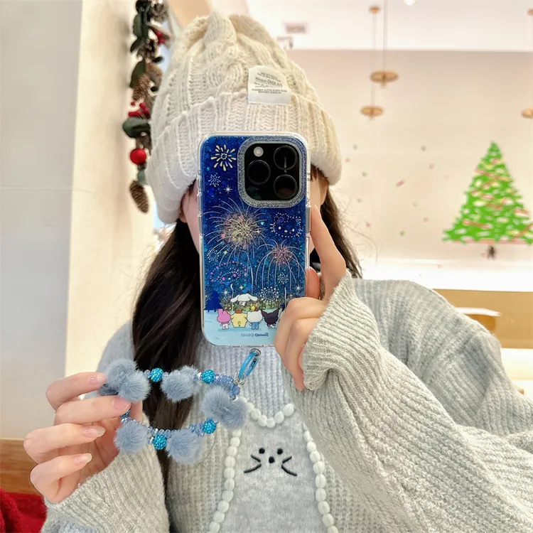 亮片烟花吉伊卡哇适用iPhone16苹果15ProMax手机壳14新款13高级感