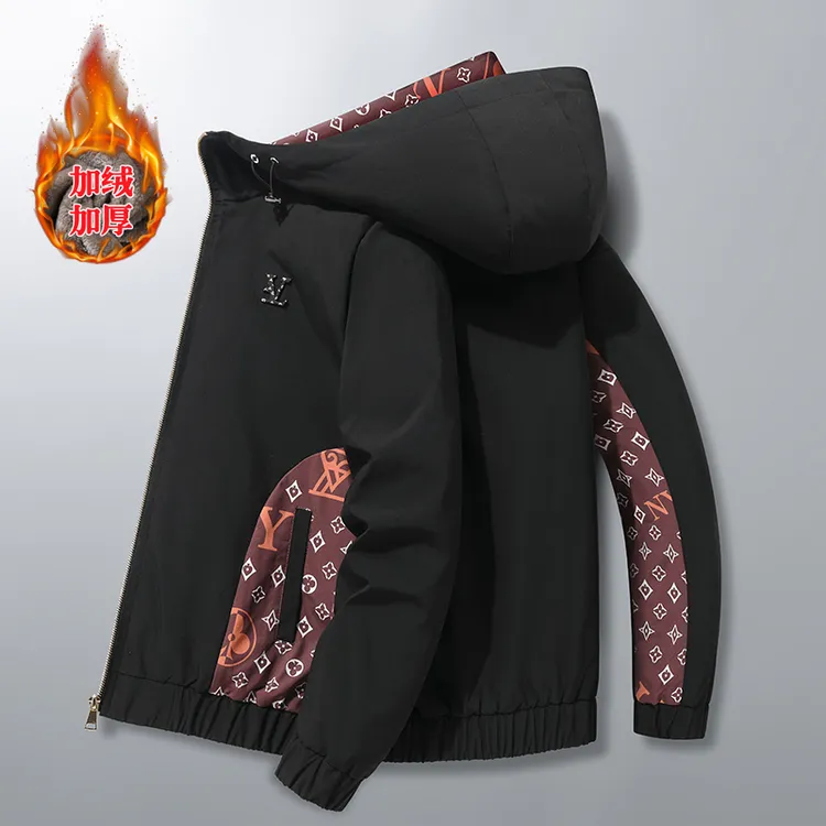 欧洲站潮牌连帽夹克男士春秋季新款时尚休闲高档外套痞帅印花上衣