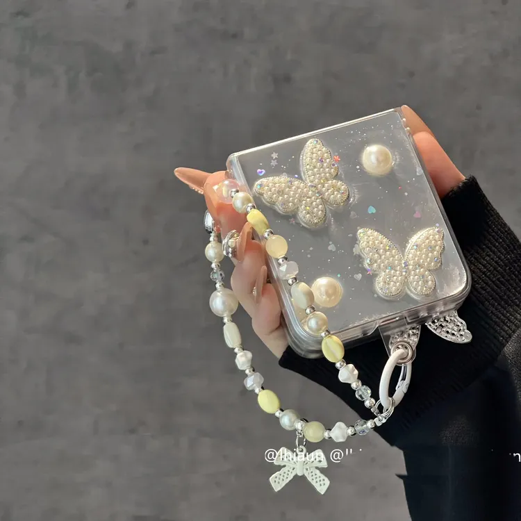 冰川纹滴胶蝴蝶适用华为pocket2折叠屏手机壳purax小米mixflip2