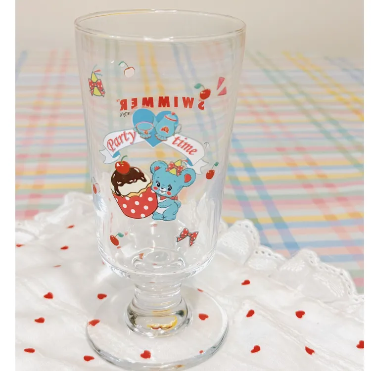 swimmer印花耐热创意可爱少女心玻璃杯玻璃水杯透明家用