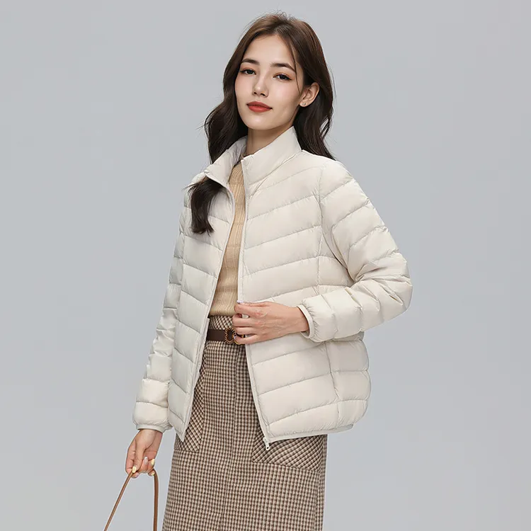 （高品质轻薄羽绒服）250608立领修身舒适情侣款保暖羽绒服H