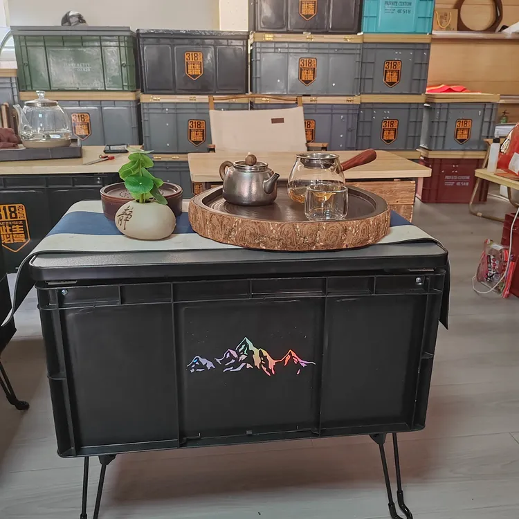 多功能折叠户外储物露营一体桌茶桌户外茶桌