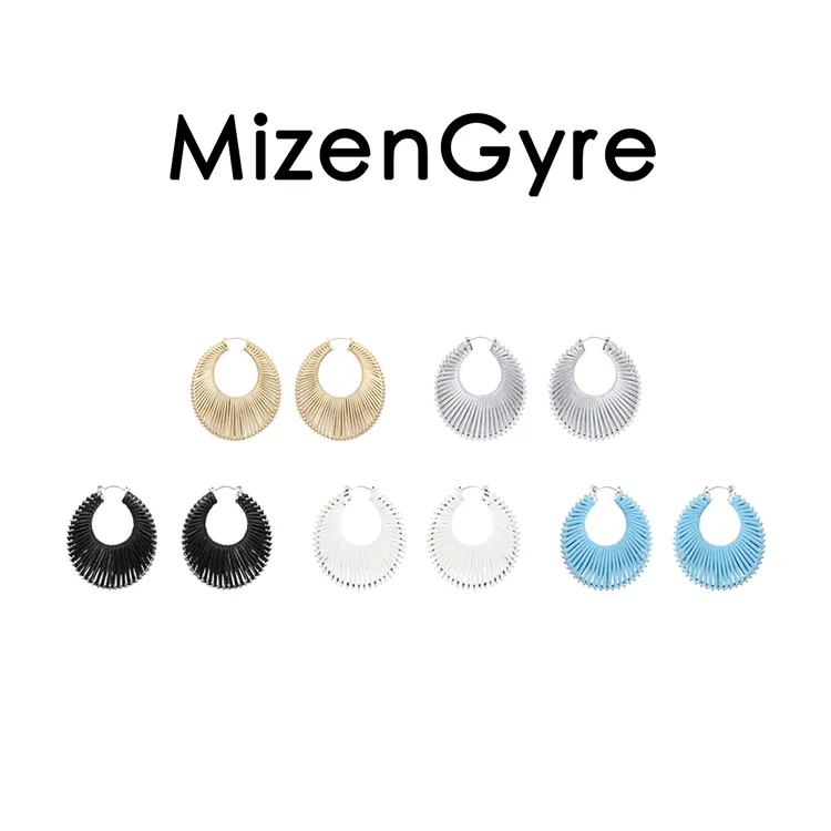 【刘芷吟专属】MizenGyre小众设计欧美夸张编织多色耳圈轻奢