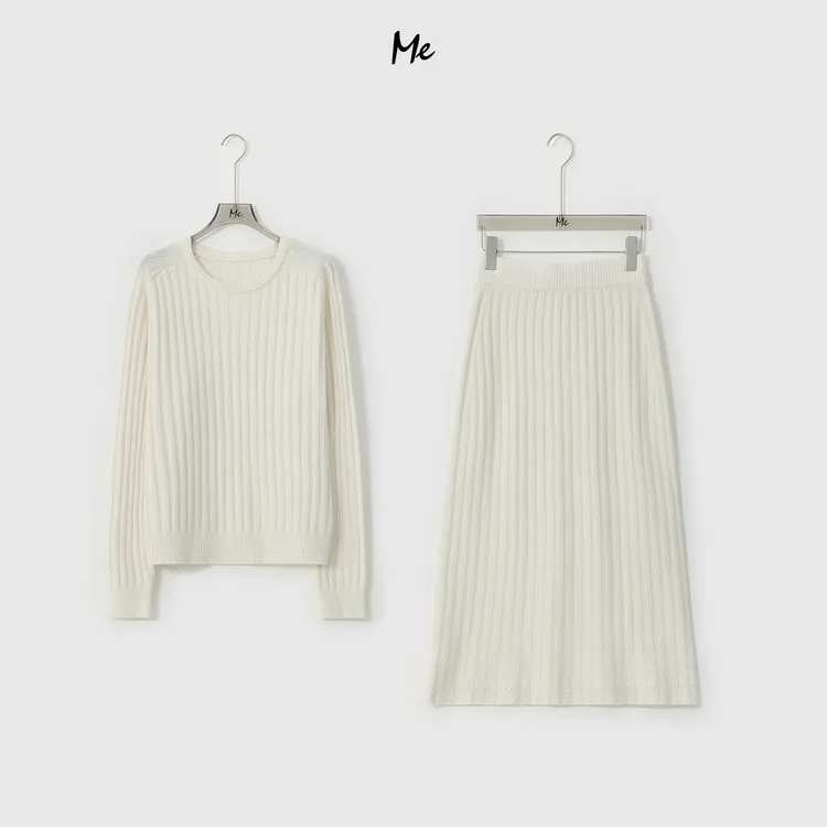 ME【100%绵羊毛风琴套装】北纬43°绵羊毛风琴坑条时尚套装MESA3367