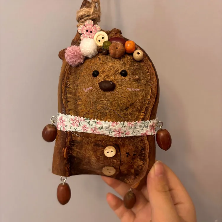 【视频款】榼藤豆荚手工diy植物钥匙扣挂件可爱丑萌复古送朋友礼物