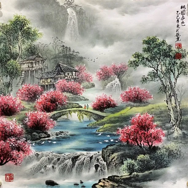 龙宽原作｜68x68厘米｜材质：纯手工宣纸｜可存百年