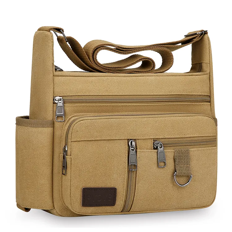 韩版新款大容量背包休闲单肩斜挎包可装水杯男包手机包帆布包男