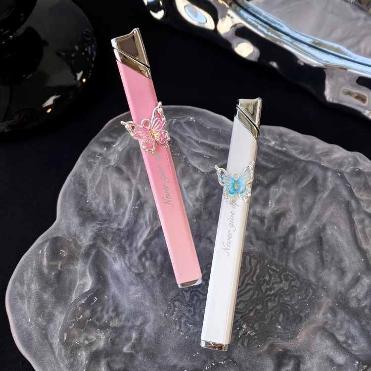 苏苏原创高颜值蝴蝶花海精致女士打火机手工小众送男女生情侣礼物