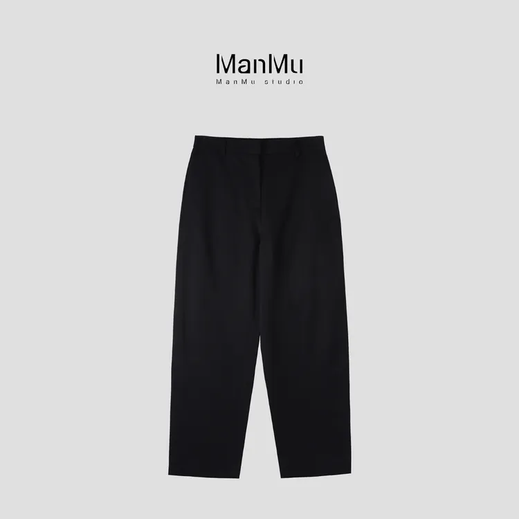 满目ManMu 【张琪专属】秋季时尚休闲百搭长裤350361