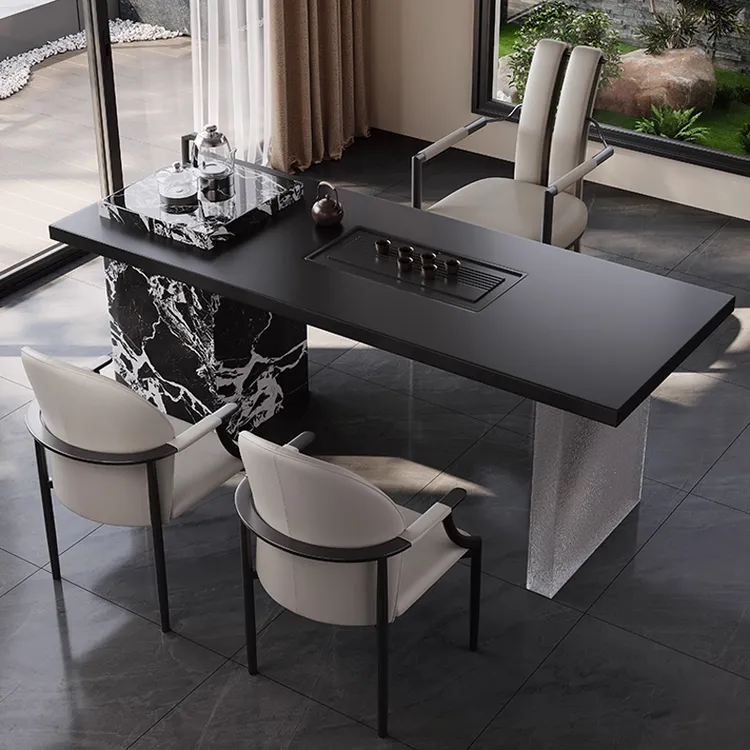 阳台茶桌茶台一整套家用岩板茶椅组合烧水壶全自动一体2025年新款