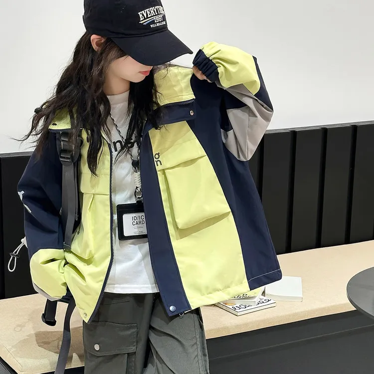 中大童8-15岁女童外套女2025新款爆款洋气小女孩秋装上衣洋气工装