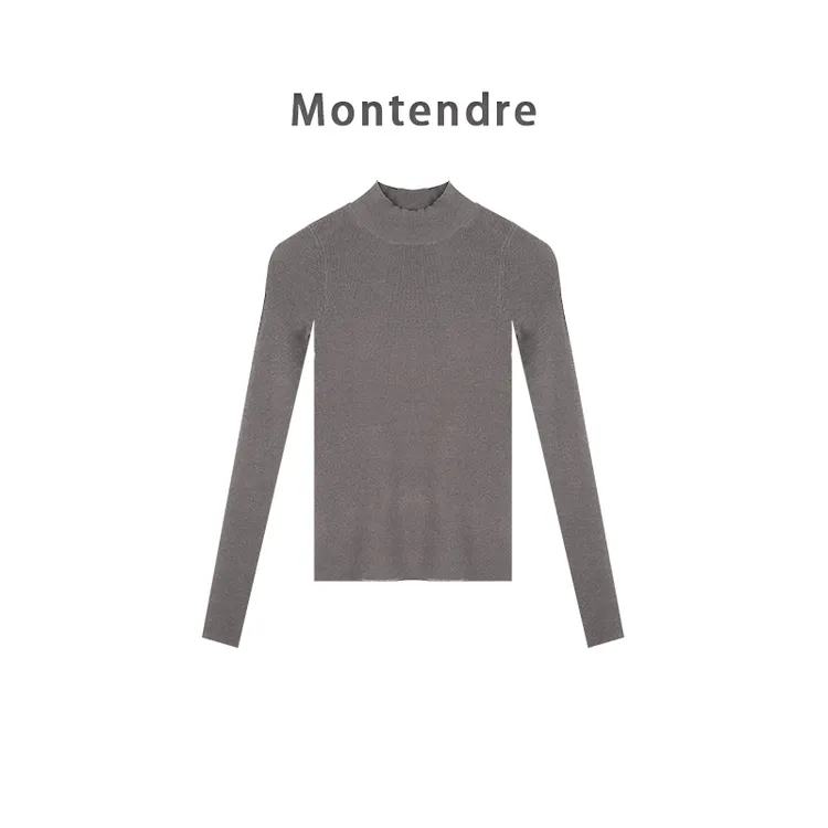 【好hi舒服】MonTendre秋季修身气质时尚百搭套头显瘦针织衫打底女M