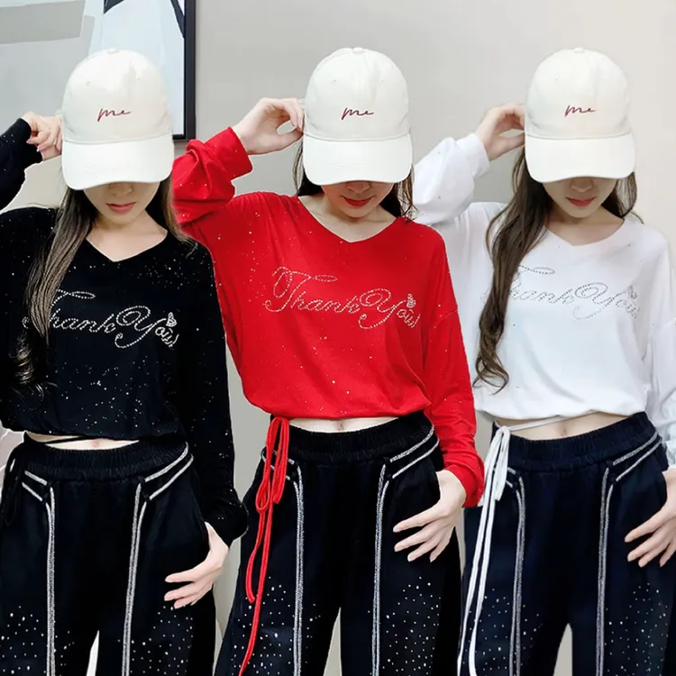 【宽松/洒金面料】秋季新款高弹莫代尔螺纹棉抽绳宽松时尚长袖新品