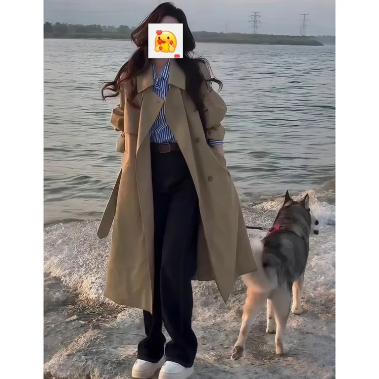 [中长款]必备款中长款风衣女2025年新款风衣女款气质风衣外套女