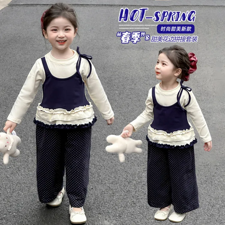 女童秋装2025新款小宝宝中大童韩版洋气儿童装百搭潮休闲女孩秋季