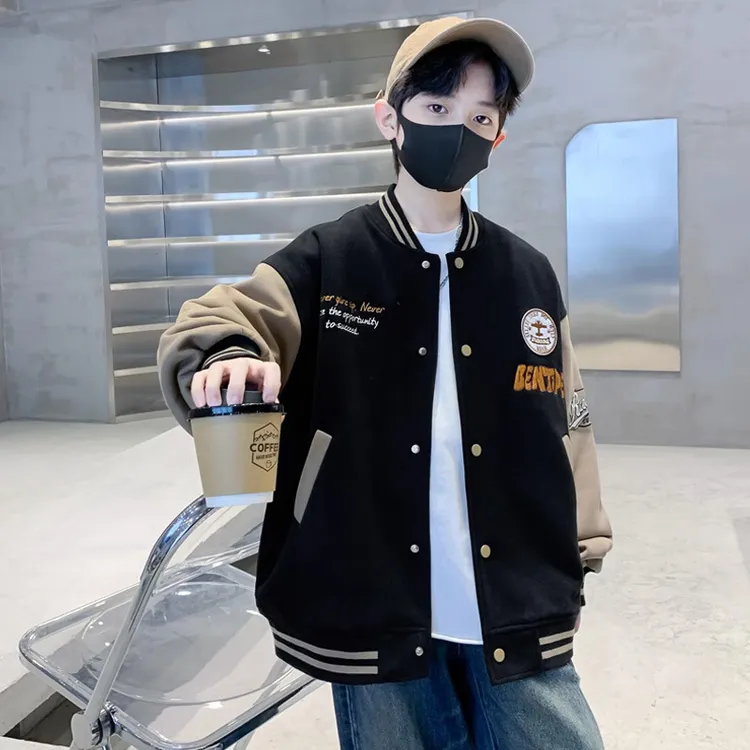 男童外套春秋款2025秋装新款棒球服中大童童装男孩秋冬儿童夹克