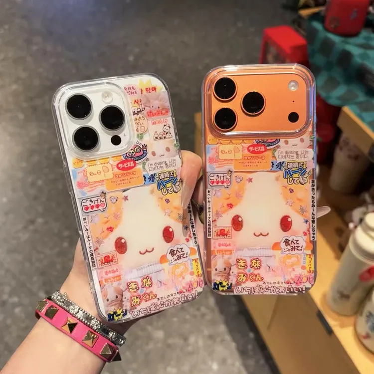 古早棉花糖小猫适用苹果17promax高透手机壳华为oppo小米15vivo套