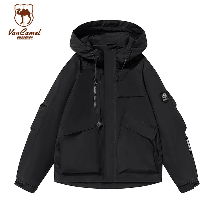 【仁汇优品X】VANCAMEL/西域骆驼情侣休闲连帽夹克外套PL-YF9695