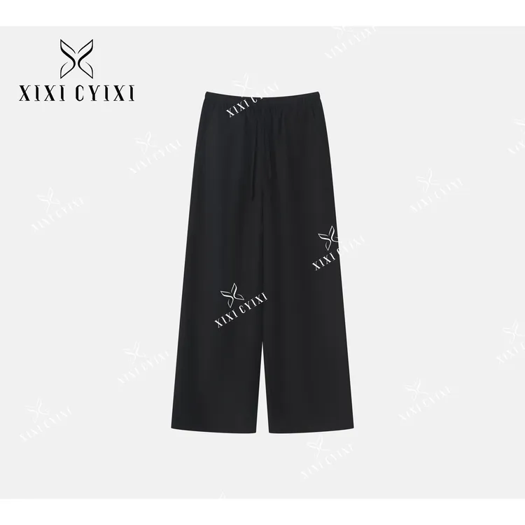 汐汐「松弛感十足」XIXICYIXI小个子定制天丝麻休闲裤 XXL2606012