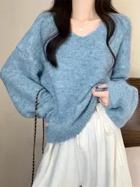 毛针织衫灰色流苏显瘦毛衣女上衣针织短款显瘦针织F079