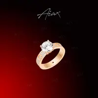 925银合成锆石戒指 AIAX  新品轻奢首饰高级感极简戒指TSS6930