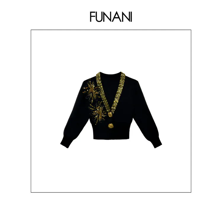 【FUNANI】 轻奢法式高级感重工原创设计感 上衣X2530668A