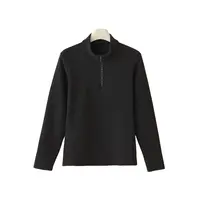 羊绒蛋白运动休闲拉链领打底衫8082