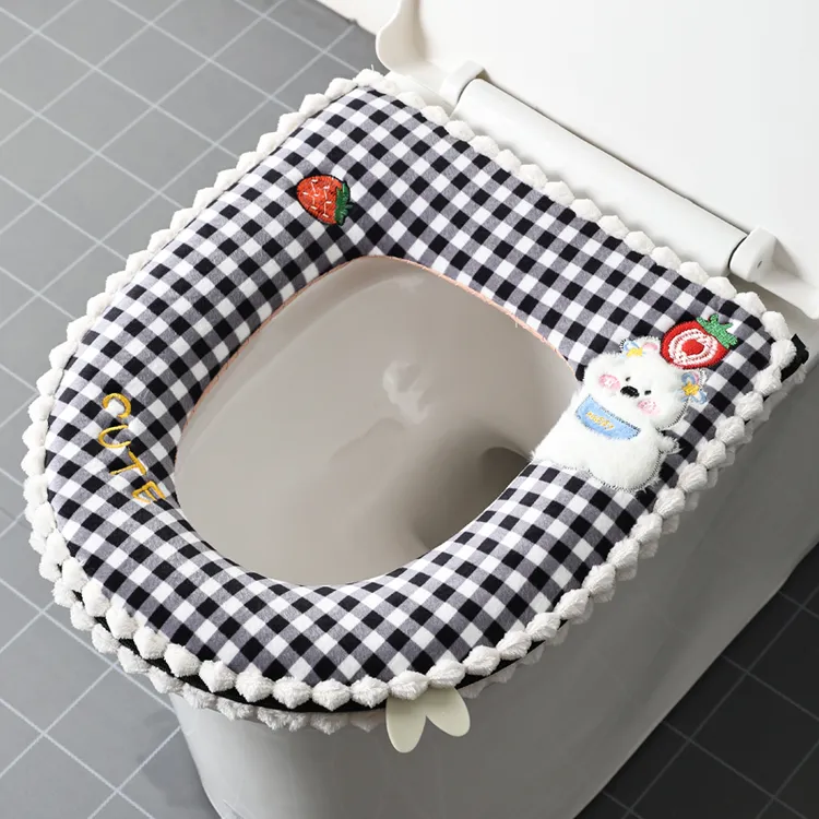 秋天马桶坐垫保暖拉链马桶垫四季通用坐便套防水坐便垫马桶圈家用