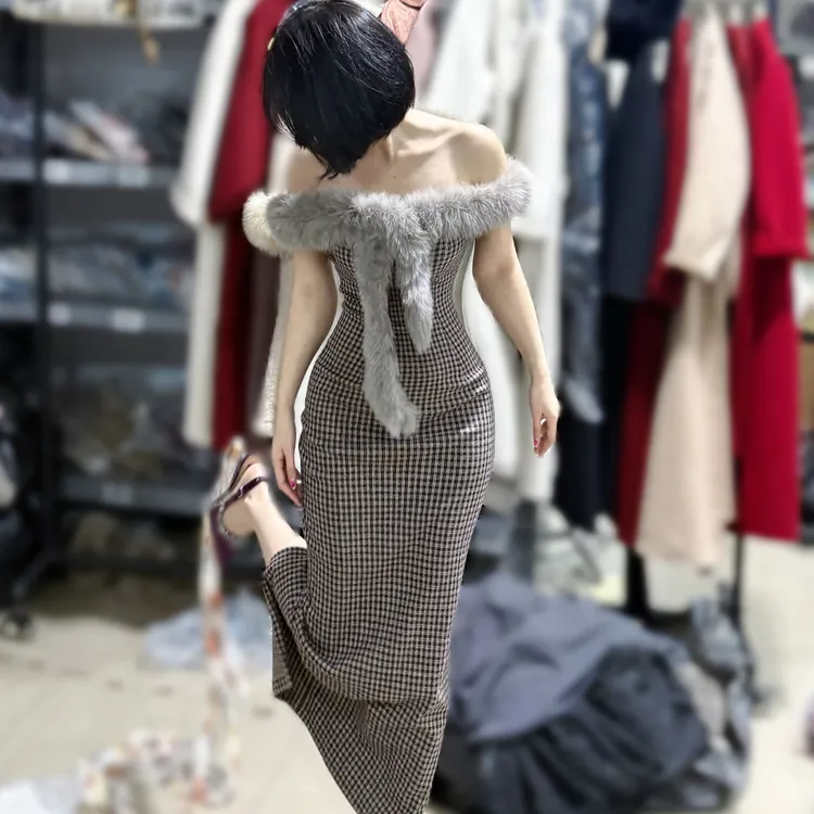 LHMknk1画报夫人原创自制高级一等品长条狐狸毛围脖