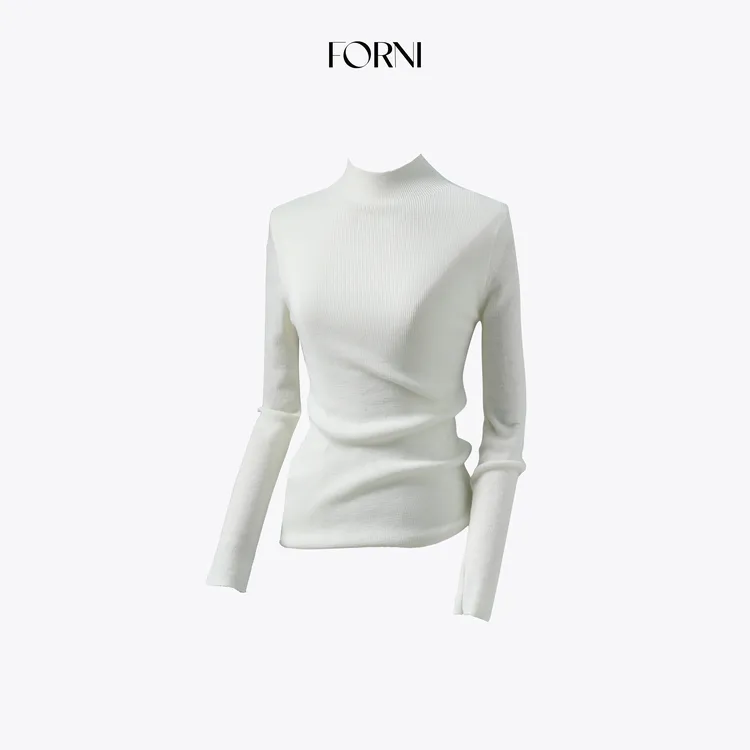 FORNI 蓄热王 含羊毛精仿半高领针织打底上衣