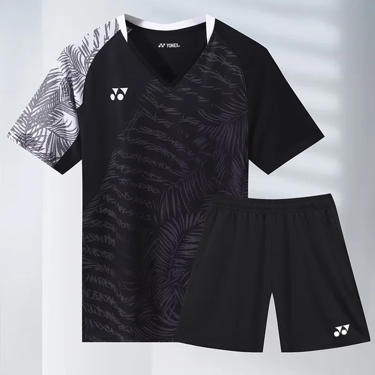 新款大赛羽毛球服夏季速干透气男士羽毛球训练服运动短袖定制印字