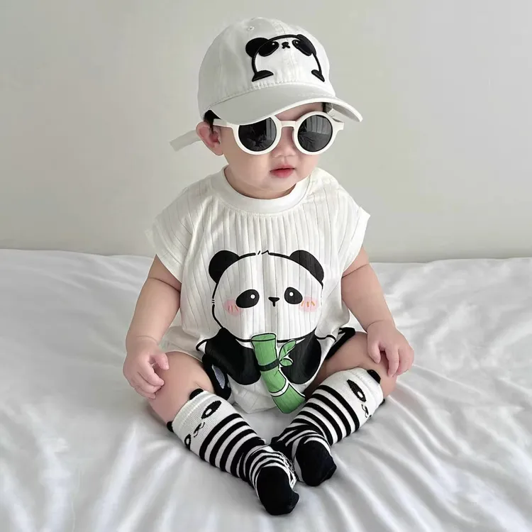 婴儿连体衣夏季包屁衣短袖宝宝超萌夏装薄款哈衣衣服新生儿爬服