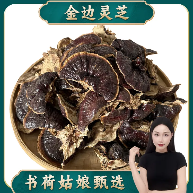 书荷姑娘金边灵芝仙草250g/500g 甘甜泡茶煲汤煮水网红