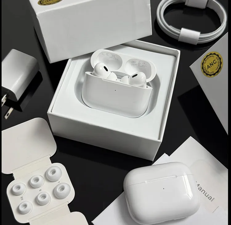 华强北五代pro2蓝牙耳机ANC主动降噪开盖动画，高音质适用苹果安卓