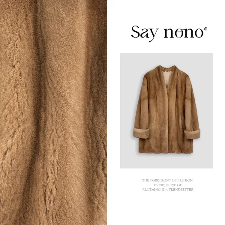 懒猫nono│Saynono 轻奢时尚挽袖设计水貂皮草外套 WDSJX04