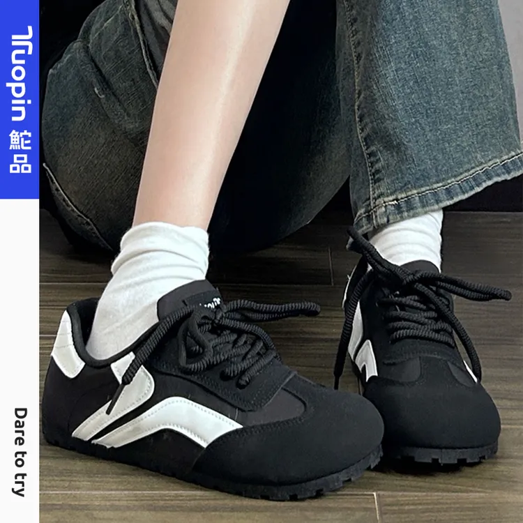 夏季黑色德训鞋透气耐磨软底休闲2025男女勃肯鞋运动鞋低帮鞋