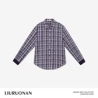 LIURUONAN | 9.28四周年【藤校衬衫】复古格纹撞色袖口设计衬衣秋冬