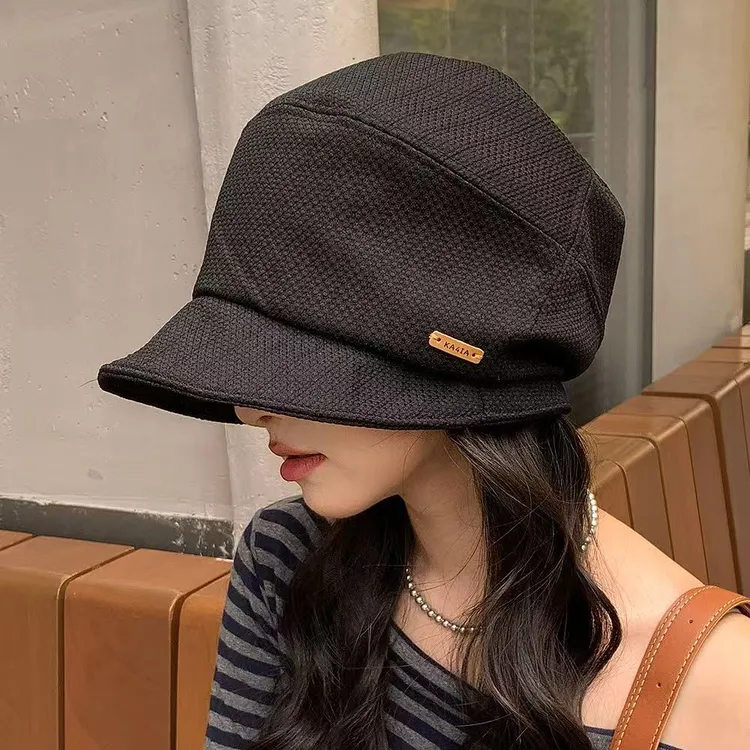 韩版春秋新款时尚渔夫帽子女包头帽百搭鸭舌帽显脸小盆帽堆堆帽