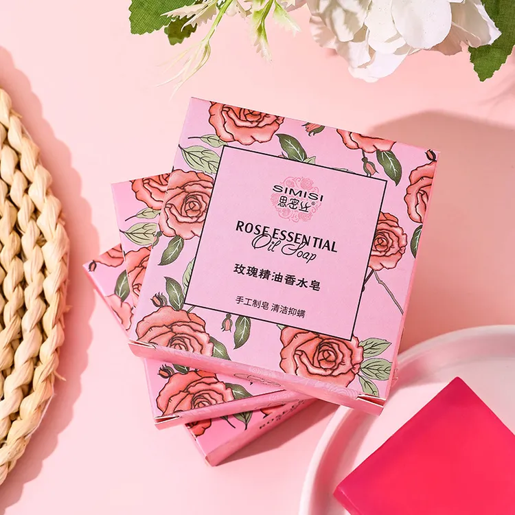 【3块装】 玫瑰精油香水皂清新身体香皂持久控油手工制皂清洁滋润